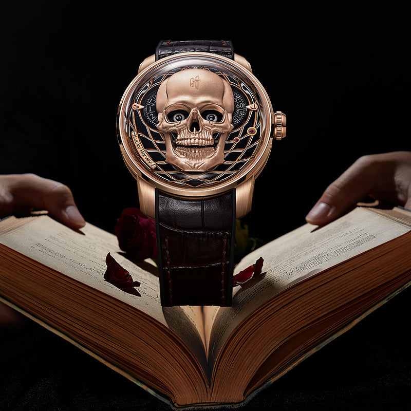Craftmanship Series Rose Gold Skull Limited edition Automatic Watch - Image 8