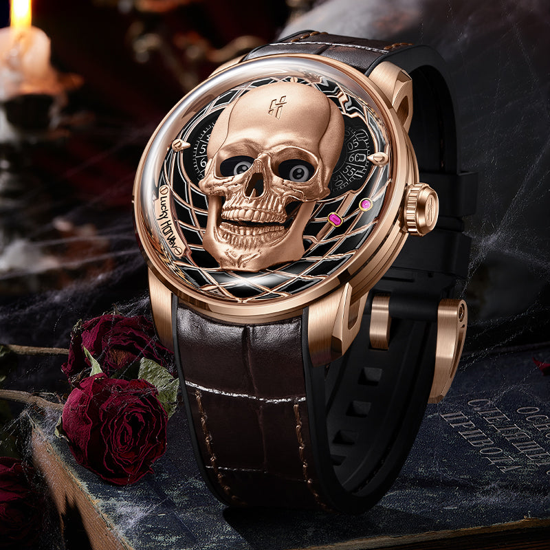 Craftmanship Series Rose Gold Skull Limited edition Automatic Watch - Image 9