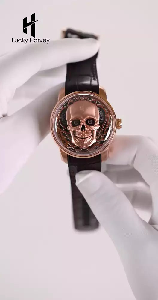 Craftmanship Series Rose Gold Skull Limited edition Automatic Watch - Image 5