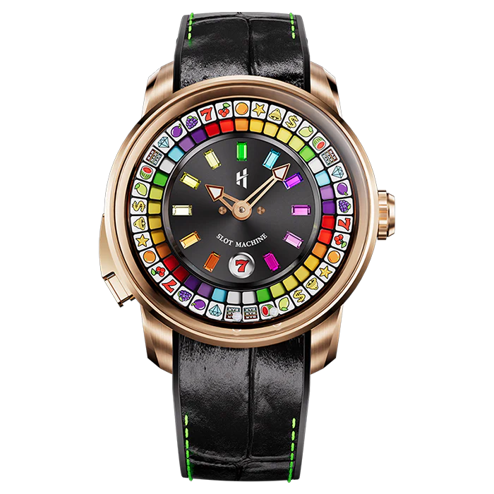 Player Series Black/Gold Slot Machine Automatic Watch