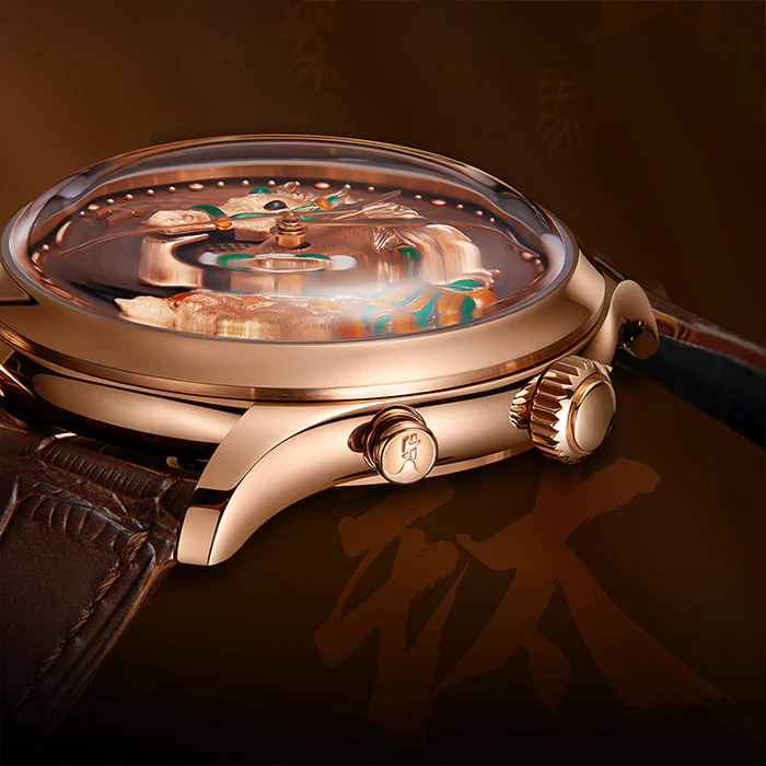 Craftsmanship Rose Gold Titanium Chiming Horse Limited Edition Automatic Watch - Image 2
